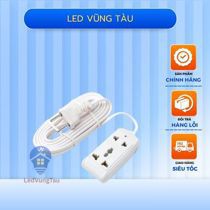 Ổ cắm điện 2 ngã liền dây 2 mét OC16 S11 10A 250V 2 chấu, 3 chấu đa năng Vinakip
